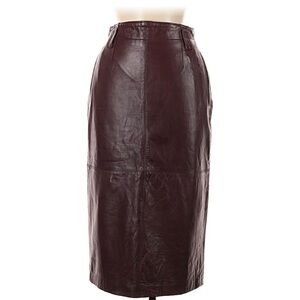 Genuine leather skirt